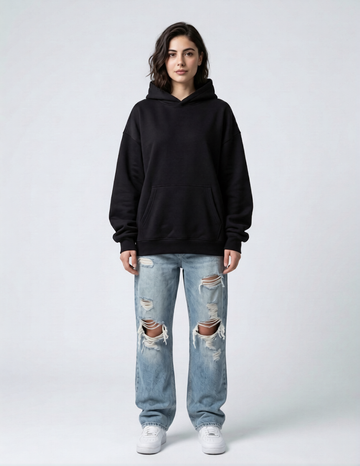 Absolute Black Oversized Hoodie