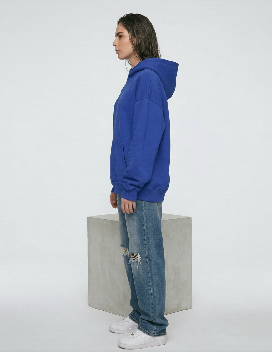 Essential Blue oversized Hoodie