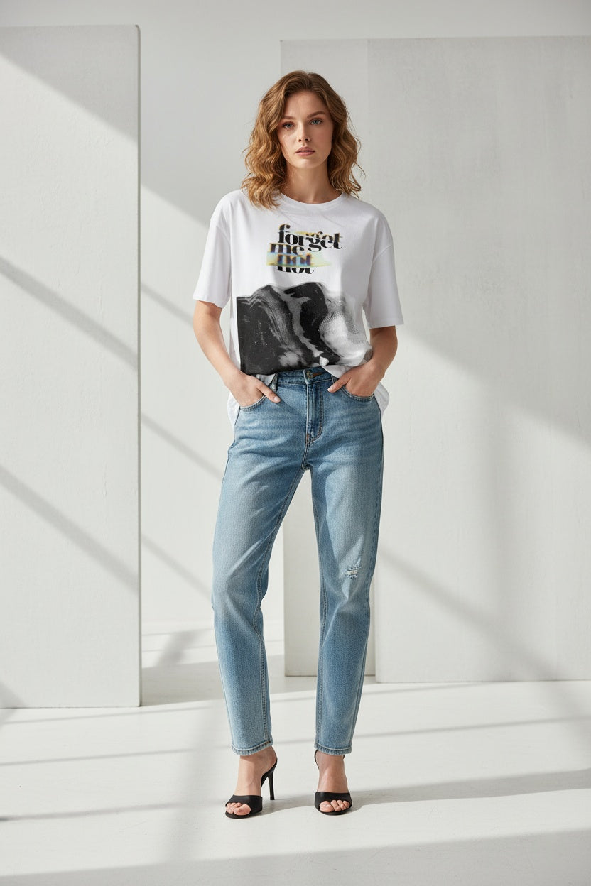 Forget me not oversized T-shirt